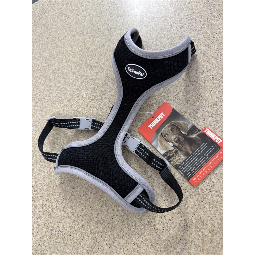 ThinkPet Reflective Breathable Soft Air Mesh No Pull Harness Choke Free Med NWT